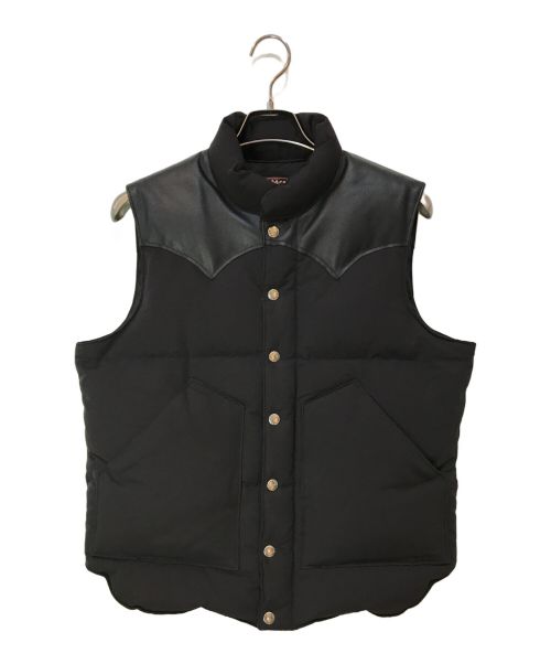 SUGAR CANE（シュガーケーン）SUGAR CANE (シュガーケーン) LATHER YOKE DOWN VEST ブラック サイズ:Mの古着・服飾アイテム