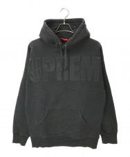 SUPREME (シュプリーム) 14FW Banner Big Logo Hooded sweatshirt ブラック サイズ:L