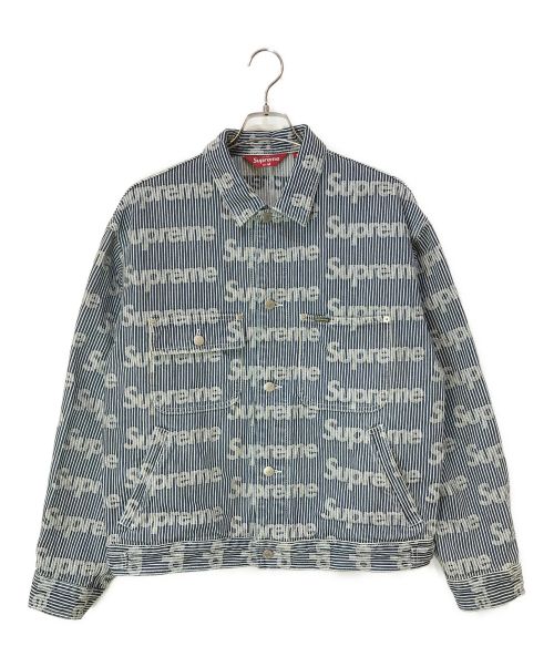 SUPREME（シュプリーム）SUPREME (シュプリーム) 24SS Denim Chore Trucker Jacket Stripe インディゴ サイズ:Mの古着・服飾アイテム