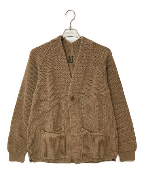 BATONER（バトナ―）BATONER (バトナ―) SIGNATURE SHAWL COLLAR CARDIGAN ブラウン サイズ:3の古着・服飾アイテム