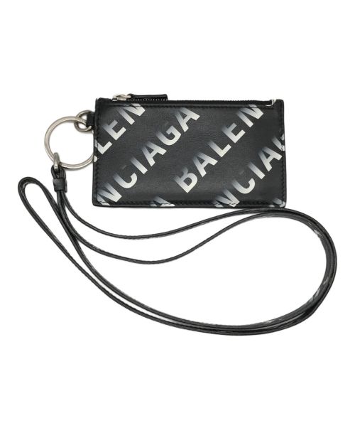 BALENCIAGA（バレンシアガ）BALENCIAGA (バレンシアガ) CASH Card Case With Key Ring ホワイト×ブラック サイズ:-の古着・服飾アイテム