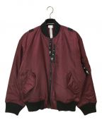 REEBOK×VICTORIA BECKHAMリーボック×ヴィクトリアベッカム）の古着「OVERSIZED BOMBER ジャケット」｜ワインレッド