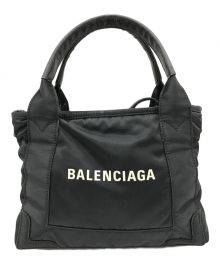 BALENCIAGA（バレンシアガ）の古着「ネイビーカバス XS 2WAYバッグ」｜ブラック