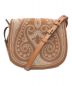 TORY BURCH（トリーバーチ）の古着「Embroidered Medium Saddle Bag」｜ブラウン