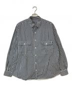 Porter Classicポータークラシック）の古着「ROLL UP GINGHAM CHECK SHIRT」｜ブルー×ホワイト