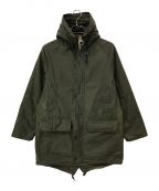 Barbour×MARGARET HOWELLバブアー×マーガレットハウエル）の古着「18AW WAXED COTTON フィッシュテールパーカー」｜オリーブ