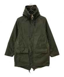 Barbour×MARGARET HOWELL（バブアー×マーガレットハウエル）の古着「18AW WAXED COTTON フィッシュテールパーカー」｜オリーブ