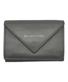 BALENCIAGA（バレンシアガ）の古着「Papier ミニウォレット 3つ折り財布」｜グレー