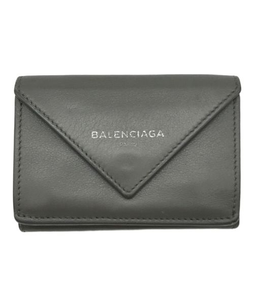 BALENCIAGA（バレンシアガ）BALENCIAGA (バレンシアガ) Papier ミニウォレット 3つ折り財布 グレー サイズ:-の古着・服飾アイテム