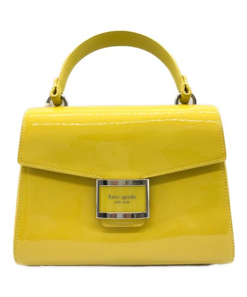 Kate Spade（ケイトスペード）Kate Spade (ケイトスペード) ケイティ パテント レザー スモール トップ ハンドル バッグ イエロー サイズ:-の古着・服飾アイテム