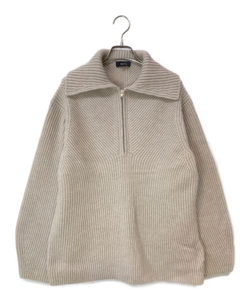 theory（セオリー）theory (セオリー) SOFT WOOL CASH/MOVING RIB ZIP ニット ブラウン サイズ:Sの古着・服飾アイテム