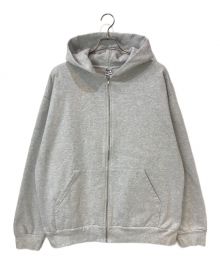 LOS ANGELES APPAREL（ロサンゼルスアパレル）の古着「14OZ HEAVY ZIP-UP HOODIE ジップパーカー」｜グレー