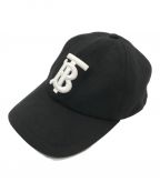 BURBERRYバーバリー）の古着「Monogram Motif Cotton Jersey Baseball Cap キャップ」｜ブラック