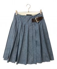 MADISON BLUE (マディソンブルー) PLEATED WRAP SKIRT CHAMBRAY(OW) スカート ブルー サイズ:00(XS)