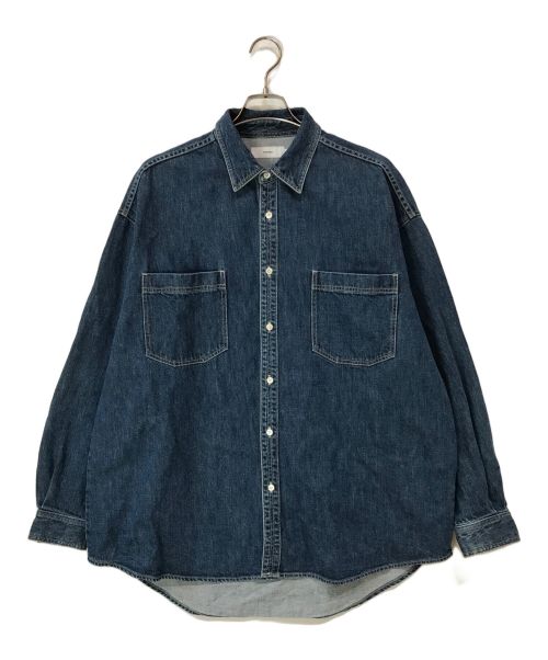 Graphpaper（グラフペーパー）Graphpaper (グラフペーパー) Denim Regular Collar Shirt デニムシャツ インディゴ サイズ:2の古着・服飾アイテム