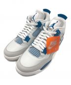 NIKEナイキ）の古着「AIR JORDAN 4 RETRO(エアジョーダン 4 レトロ)/ローカットスニーカー」｜OFF-WHITE/MILITARY B