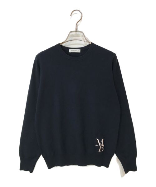 MADISON BLUE（マディソンブルー）MADISON BLUE (マディソンブルー) CREW NECK L/S MB LOGO MNS ニット ネイビー サイズ:01(S)の古着・服飾アイテム