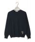 MADISON BLUE（マディソンブルー）の古着「CREW NECK L/S MB LOGO MNS ニット」｜ネイビー