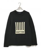 LOUIS VUITTONルイ ヴィトン）の古着「Barcode ＆ Earth Knit」｜ホワイト×ブラック