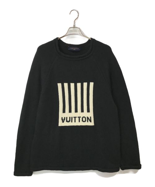 LOUIS VUITTON（ルイ ヴィトン）LOUIS VUITTON (ルイ ヴィトン) Barcode ＆ Earth Knit ホワイト×ブラック サイズ:XXLの古着・服飾アイテム