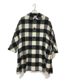 COMME des GARCONS COMME des GARCONS（コムデギャルソン コムデギャルソン）の古着「14AW ウール混紡チェックラウンドカラーコート」｜ホワイト×ブラック