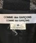 中古・古着 COMME des GARCONS COMME des GARCONS (コムデギャルソン コムデギャルソン) 14AW ウール混紡チェックラウンドカラーコート ホワイト×ブラック サイズ:XS：27000円