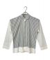 HOMME PLISSE ISSEY MIYAKE（オムプリッセ イッセイ ミヤケ）の古着「Switching Stripe Shirt」｜ホワイト×グレー