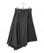 H BEAUTY&YOUTHエイチ ビューティー&ユース）の古着「KARSEY IRREGULAR HEM SKIRT」｜グレー