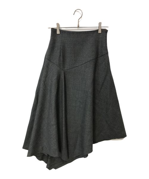 H BEAUTY&YOUTH（エイチ ビューティー&ユース）H BEAUTY&YOUTH (エイチ ビューティー&ユース) KARSEY IRREGULAR HEM SKIRT グレー サイズ:Sの古着・服飾アイテム