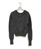 CLANEクラネ）の古着「W FACE HALF ZIP YAK KNIT TOPS」｜グレー