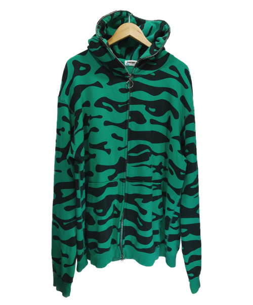 中古 古着通販 A Bathing Ape アベイシングエイプ カエル柄ジップパーカー グリーン サイズ Xl In Lukewarm Water ブランド 古着通販 トレファク公式 Trefac Fashion