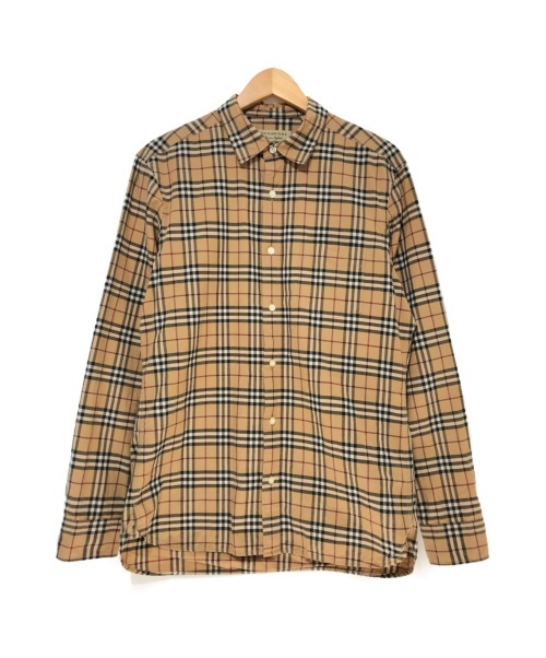 セール 登場から人気沸騰 中古 Burberry S バーバリーズ チェック柄 長袖シャツ Sizemedium w90 901 メンズ ベージュ系 1週間保証 ウエア 装備 男性用 ブランド別 ファッション 18 8 Www Firefreeze Com