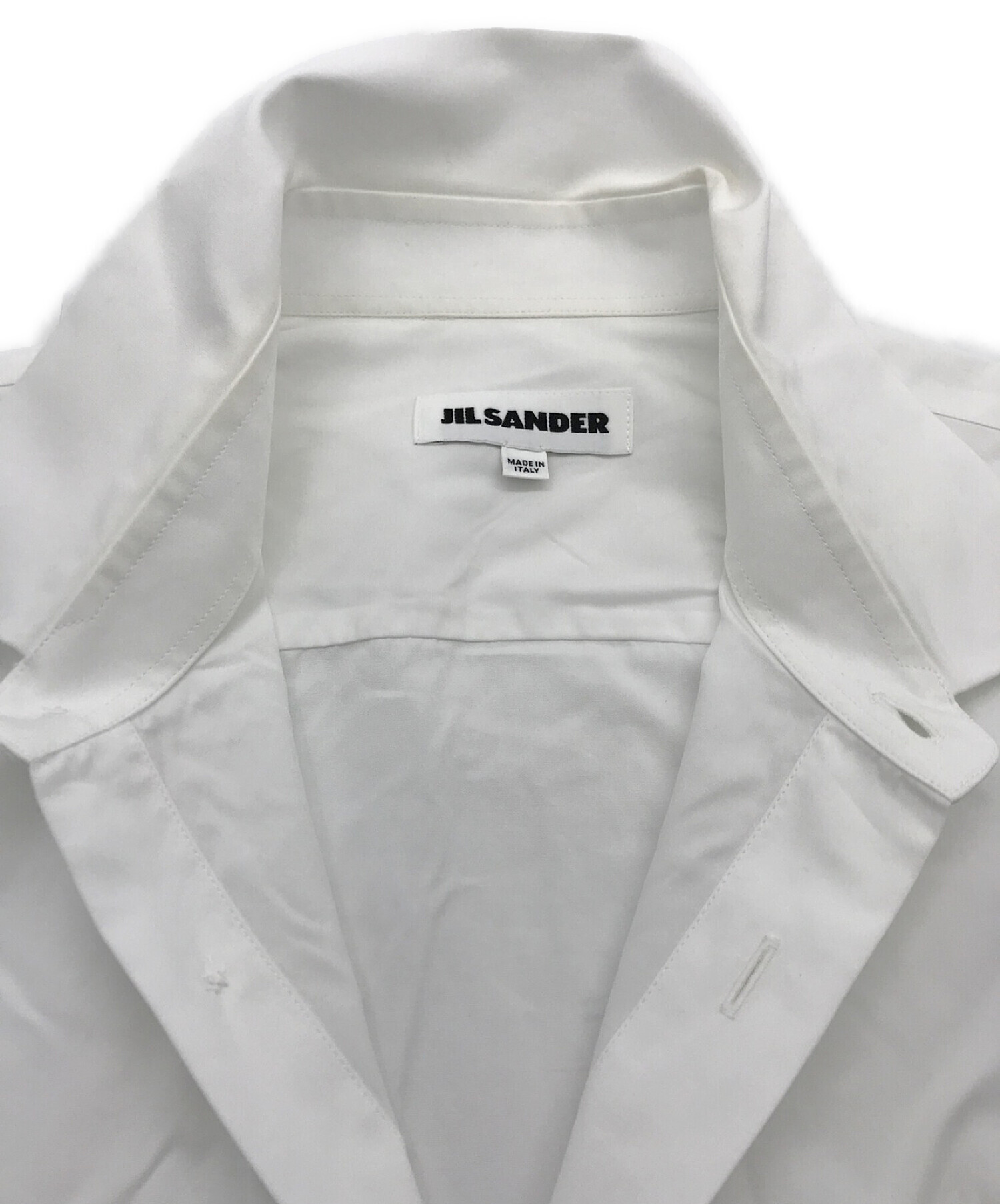 希少✫JIL SANDER ジルサンダー ビッグ ロゴ ストライプ シャツ S