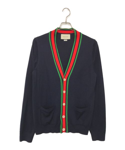 中古・古着通販】GUCCI (グッチ) シェリーラインカーディガン ネイビー