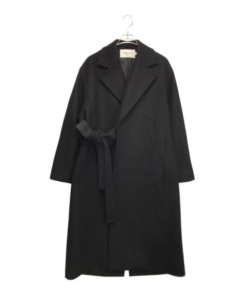 maison kitsune（メゾンキツネ）MAISON KITSUNE (メゾンキツネ) WRAP COAT ブラック サイズ:Mの古着・服飾アイテム