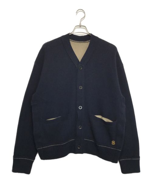 sacai（サカイ）sacai (サカイ) S Studs Cashmere Knit Cardigan ネイビー サイズ:2の古着・服飾アイテム