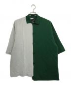 UNITED TOKYOユナイテッドトーキョー）の古着「アシメニットシャツ」｜グリーン×グレー