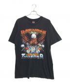 HARLEY-DAVIDSON×HOLOUBEKハーレーダビッドソン×ホロウベック）の古着「[古着]90'sTHUNDER EAGLE TEE」｜ブラック