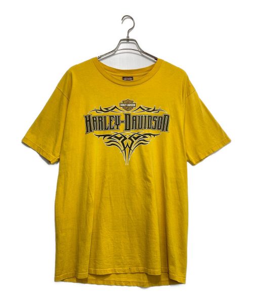 HARLEY-DAVIDSON（ハーレーダビッドソン）HARLEY-DAVIDSON (ハーレーダビッドソン) THUNDER TOWER TEE イエロー サイズ:XLの古着・服飾アイテム