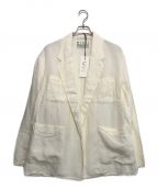MISEIミセイ）の古着「Linen Buttonsless Jacket」｜ベージュ