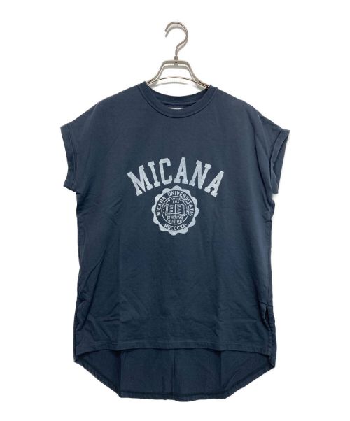 Americana（アメリカーナ）Americana (アメリカーナ) MICA&DEAL (マイカ＆ディール) カレッジロゴカットソー ネイビー サイズ:-の古着・服飾アイテム