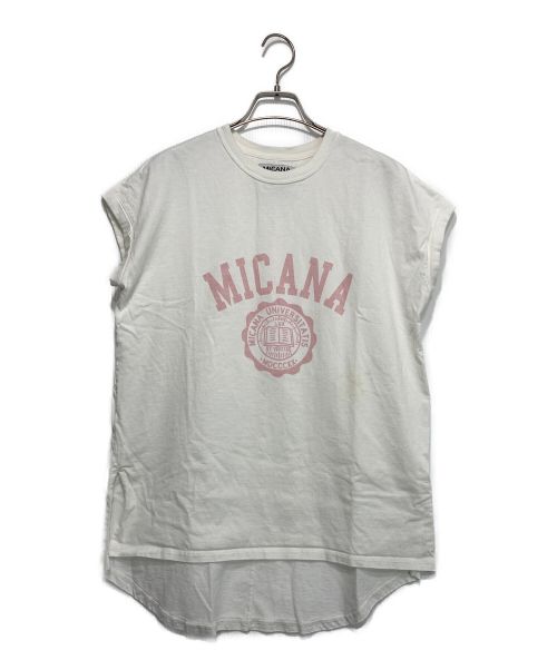 Americana（アメリカーナ）Americana (アメリカーナ) MICA&DEAL (マイカ＆ディール) カレッジロゴカットソー ホワイト サイズ:-の古着・服飾アイテム