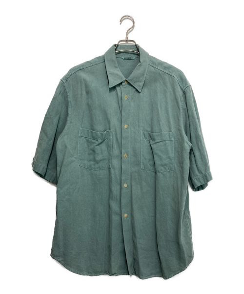 AURALEE（オーラリー）AURALEE (オーラリー) WASHI DUCK CANVAS HALF SLEEVED SHIRTS グリーン サイズ:4の古着・服飾アイテム