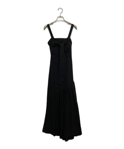 3.1 phillip lim（スリーワンフィリップリム）3.1 phillip lim (スリーワンフィリップリム) Tie-Front Silk Black Gown ブラック サイズ:Oの古着・服飾アイテム