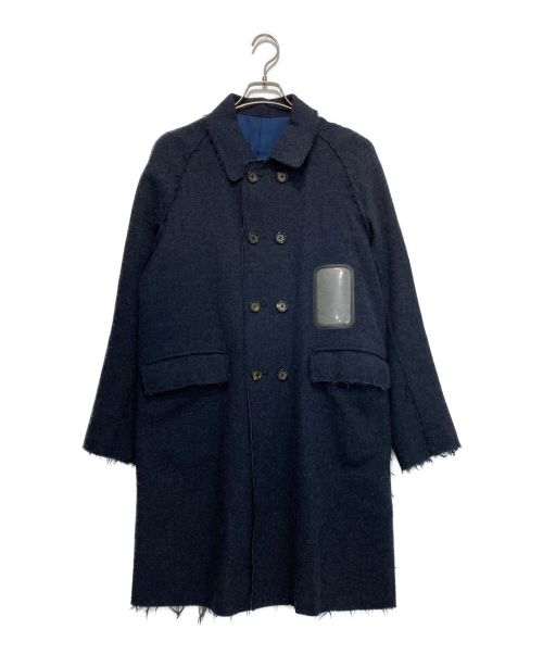 UNDERCOVER（アンダーカバー）UNDERCOVER (アンダーカバー) ダブルウールコート ネイビー サイズ:3の古着・服飾アイテム