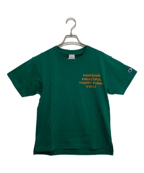 Champion（チャンピオン）Champion (チャンピオン) RHC Ron Herman (アールエイチシーロンハーマン) 別注tシャツ グリーン サイズ:S 未使用品の古着・服飾アイテム