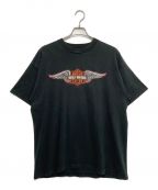 HARLEY-DAVIDSONハーレーダビッドソン）の古着「90‘S OAK LAWNバックプリントTシャツ」｜ブラック