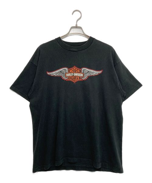 HARLEY-DAVIDSON（ハーレーダビッドソン）HARLEY-DAVIDSON (ハーレーダビッドソン) 90‘S OAK LAWNバックプリントTシャツ ブラック サイズ:XLの古着・服飾アイテム