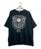 HARLEY-DAVIDSON×brauaduハーレーダビッドソン×ブラバド）の古着「スカルTシャツ」｜ブラック