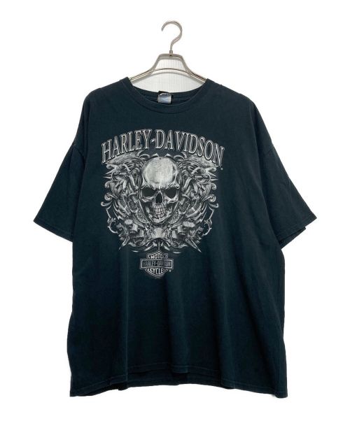 HARLEY-DAVIDSON（ハーレーダビッドソン）HARLEY-DAVIDSON (ハーレーダビッドソン) brauadu (ブラバド) スカルTシャツ ブラック サイズ:2XLの古着・服飾アイテム